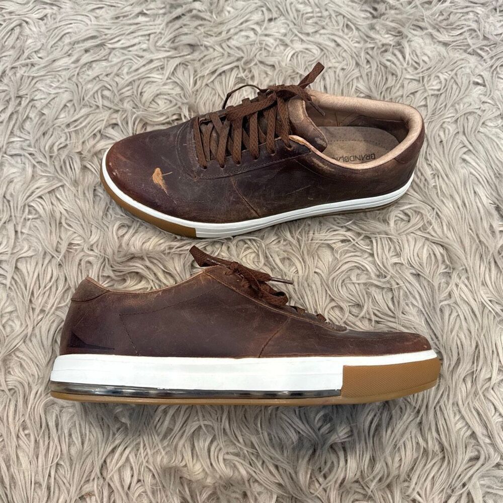 Brandblack leather sneakers size 11